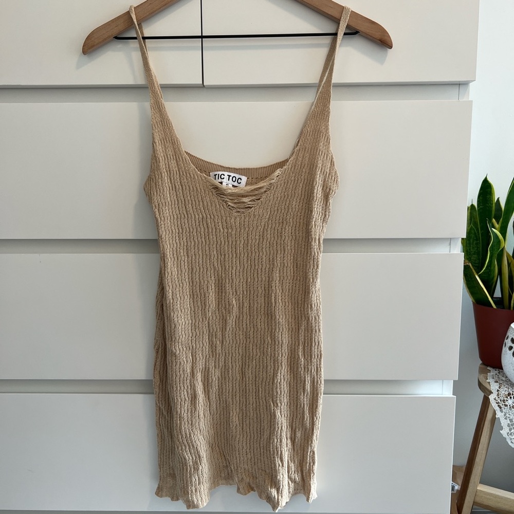 Mini knit bodycon dress